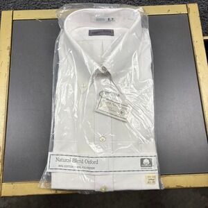 Nofade Anthony's Natural Blend Oxford Shirt Mens 17 Short Sleeve Cotton USA‎
